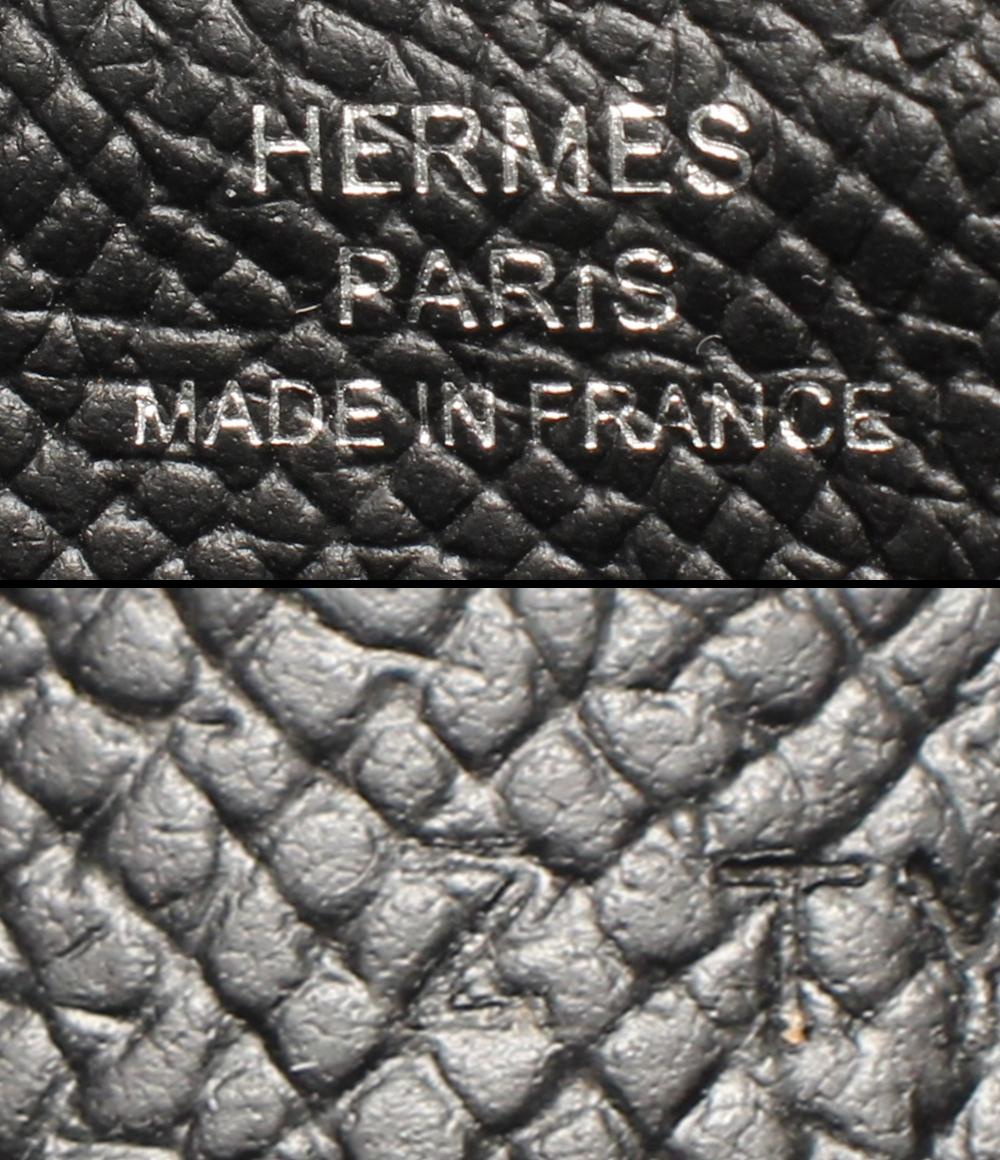 エルメス ラウンドファスナー長財布 Z刻印 シルバー金具 オールレザー アザップロング メンズ HERMES