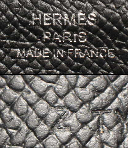 エルメス ラウンドファスナー長財布 Z刻印 シルバー金具 オールレザー アザップロング メンズ HERMES