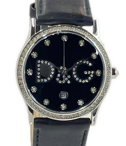 D&G 腕時計 クオーツ ブラック レディース メンズ ディーアンドジー