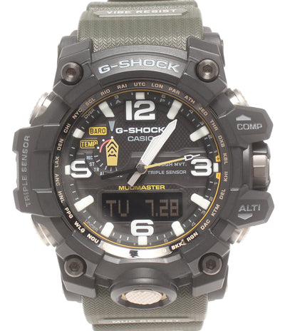 美品 CASIO 腕時計 マッドマスター MUDMASTER G-SHOCK 電波ソーラー ソーラー ブラック GWG-1000 メンズ カシオ