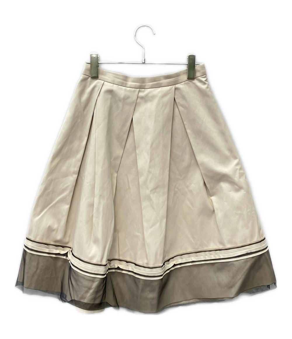 LANVIN en Bleu フレアスカート 裾レース レディース SIZE 38 (S) ランバンオンブルー