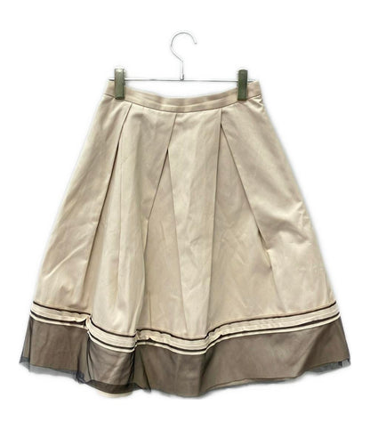 LANVIN en Bleu フレアスカート 裾レース レディース SIZE 38 (S) ランバンオンブルー