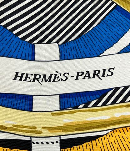 美品 エルメス スカーフ カレ90 シルク100% 馬銜 Mors a Jouets レディース HERMES