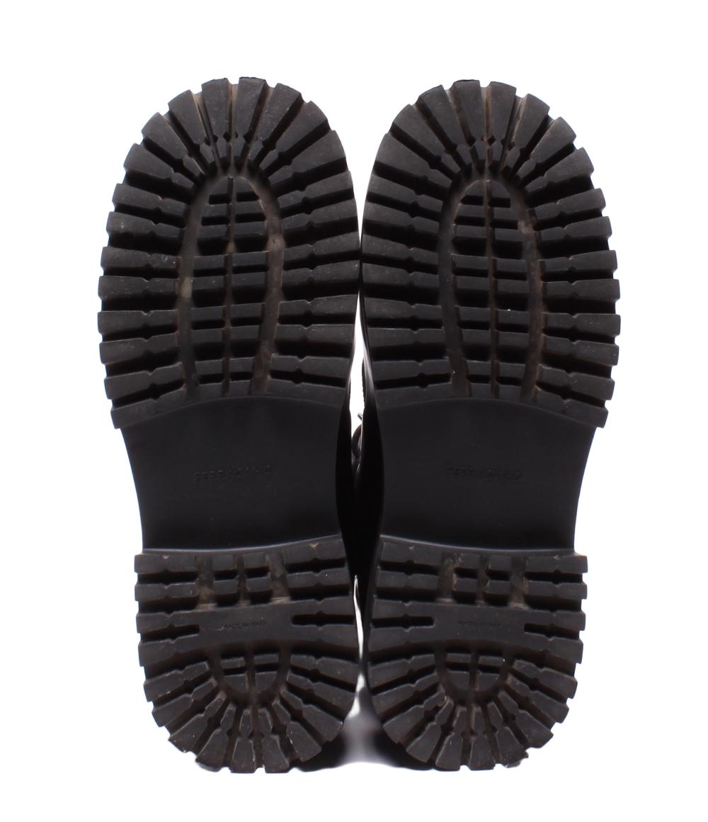 サルヴァトーレフェラガモ ショートブーツ 厚底 サイドファスナー Maxi Tongue Combat Boot メンズ SIZE 9 (L) Salvatore Ferragamo