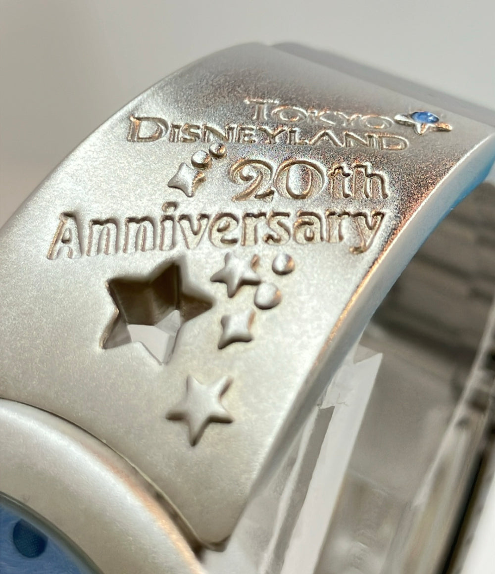 美品 腕時計 ディズニー 東京ディズニーランド開園20周年 クオーツ ブルー ユニセックス