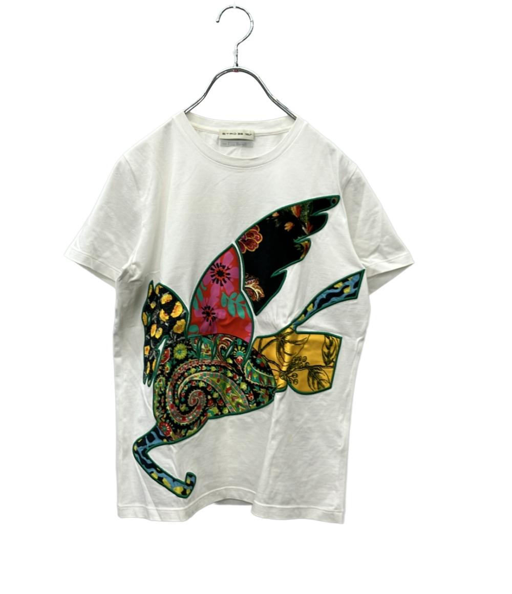 訳あり ETRO 半袖Tシャツ 刺繍 192-18031-7951 レディース SIZE 38 (S) エトロ