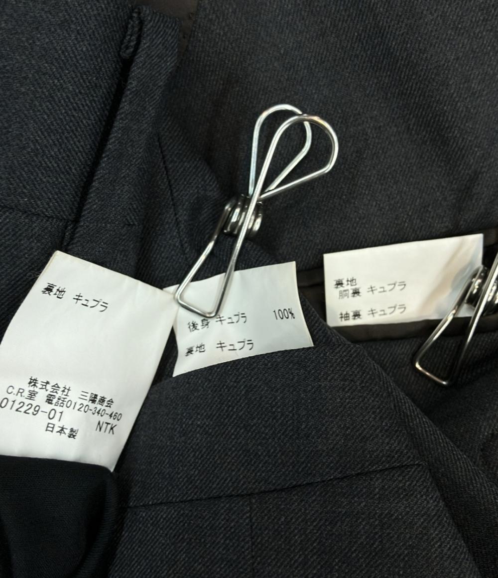 BURBERRY LONDON セットアップ スリーピーススーツ チャコールグレー ウール インポート BB61-BB7-A733-2B メンズ SIZE BB7 (XL) バーバリーロンドン