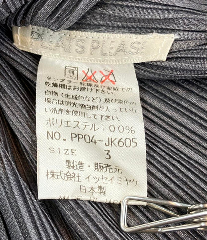 美品 ISSEY MIYAKE 半袖シャツ ノースリーブブラウス モード PP04-JK605 レディース SIZE 3 (L) イッセイミヤケ