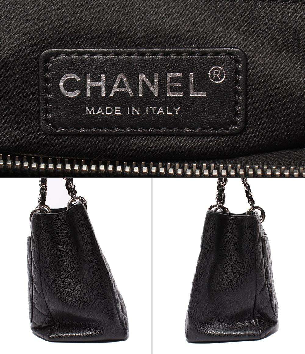 CHANEL チェーントートバッグ グランドショッピング GST シルバー金具