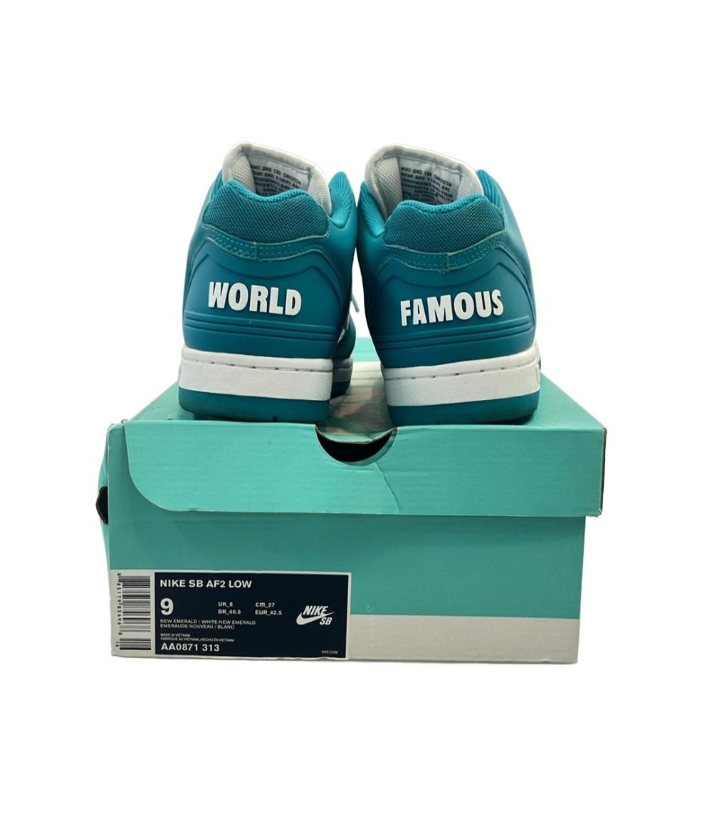 NIKE ミドルカットスニーカー × Supreme SB AIR FORCE 2 AA0871-313 メンズ SIZE 27.0 (L) ナイキ