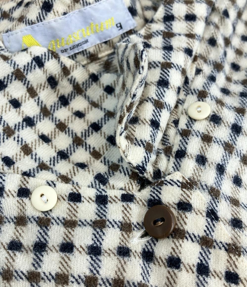 アクアスキュータム 長袖シャツ チェック柄 レディース SIZE 9 (M) Aquascutum