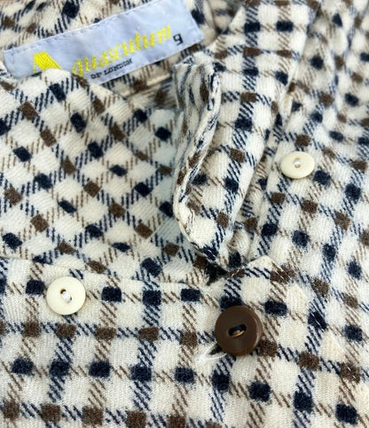 アクアスキュータム 長袖シャツ チェック柄 レディース SIZE 9 (M) Aquascutum