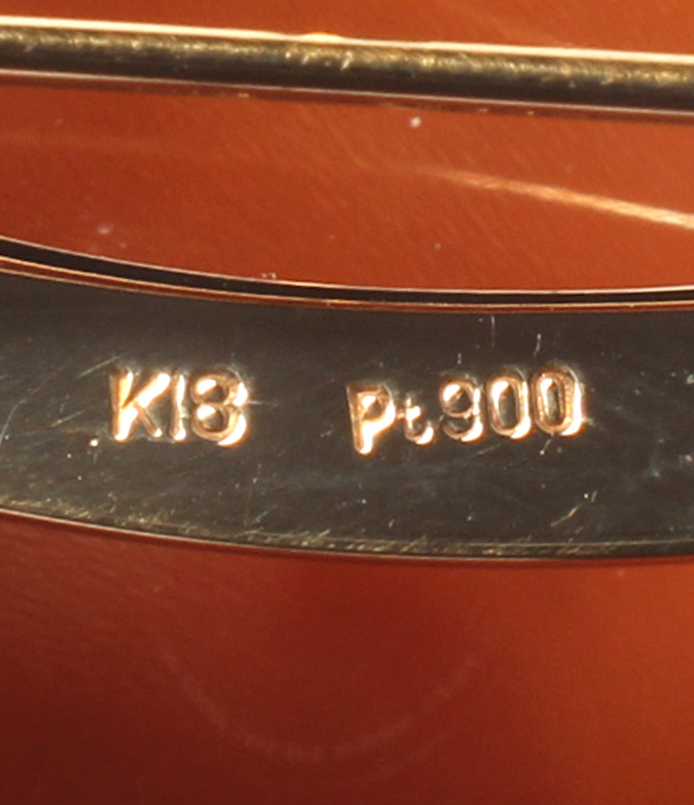ペンダントトップ ブローチ K18 Pt900 シェルカメオ レディース
