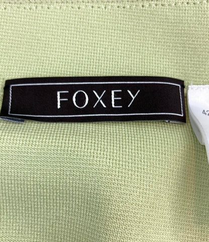 美品 FOXEY ノースリーブワンピース ロング フリル フリージア Knit  Dress Freesia 42127-KS00F04TM レディース SIZE 38 (S) フォクシー