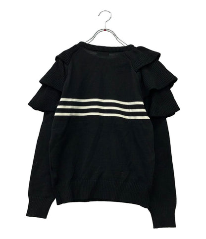 OBLI 長袖ニット フリルハートニット ウール100% レディース オブリ