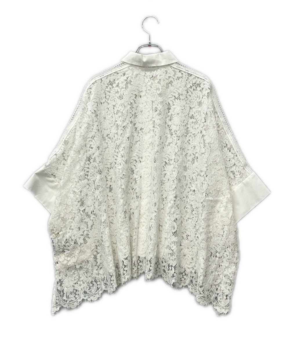 GRACE CONTINENTAL 半袖 レースポンチョ シャツ レディース SIZE 36 グレースコンチネンタル