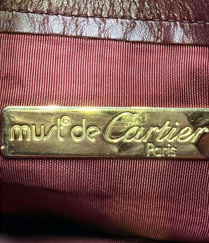 カルティエ ショルダーバッグ 斜め掛け 巾着ショルダー マストドゥカルティエ レディース Cartier
