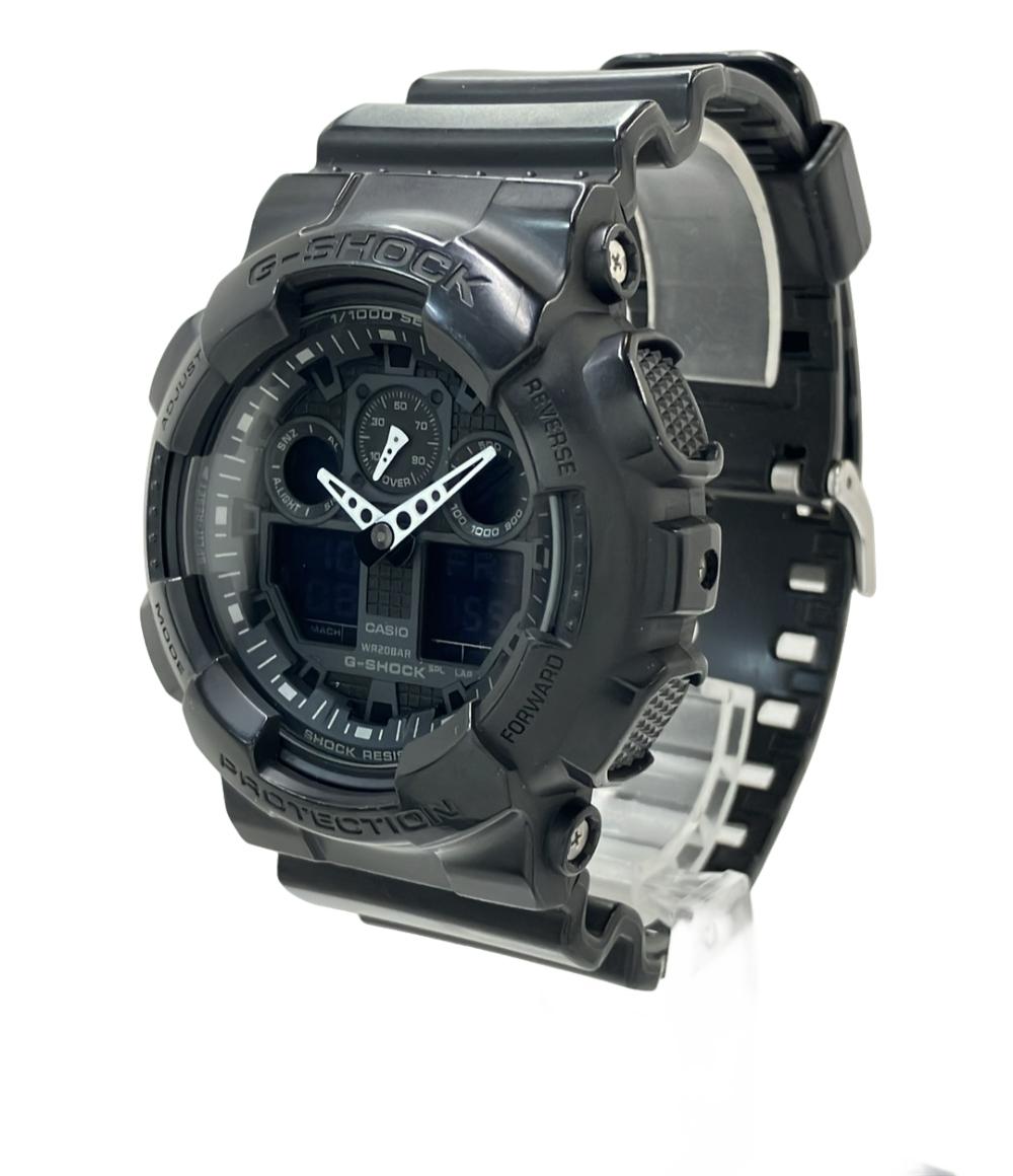 CASIO 腕時計 G-SHOCK クオーツ ブラック GA-100 メンズ カシオ
