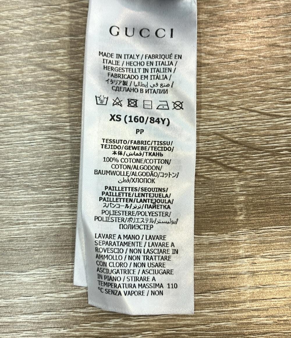 GUCCI 半袖Tシャツ スパンコール ロゴ Gucci Hollywood Boulevard T-shirt 615044 レディース SIZE XS グッチ