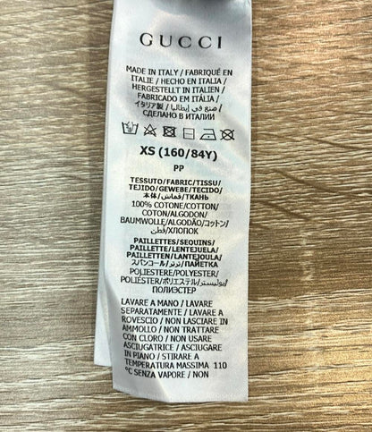 GUCCI 半袖Tシャツ スパンコール ロゴ Gucci Hollywood Boulevard T-shirt 615044 レディース SIZE XS グッチ