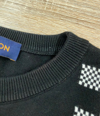 LOUIS VUITTON 半袖Tシャツ ニット ダミエストライプジャガードTシャツ RM211ZLWHKN86W メンズ SIZE M ルイ・ヴィトン
