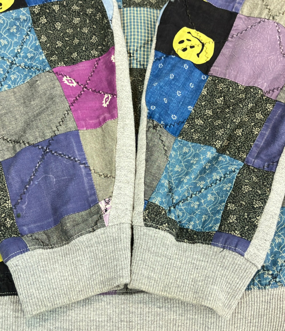 KAPITAL 長袖 レインボーイ キルト ビッグ クルーネック スウェット 裏起毛 メンズ SIZE 3 キャピタル