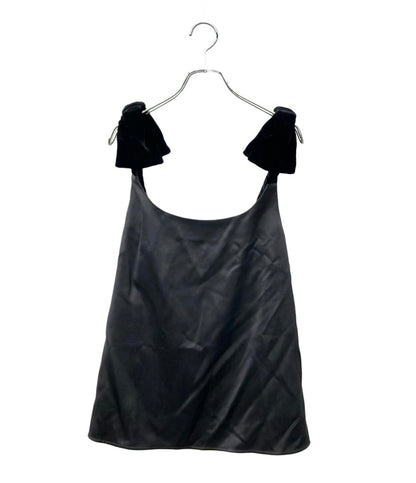 Chloe ノースリーブシャツ リボントリム サテントップ ベルベットリボン レディース SIZE 44 (L) クロエ