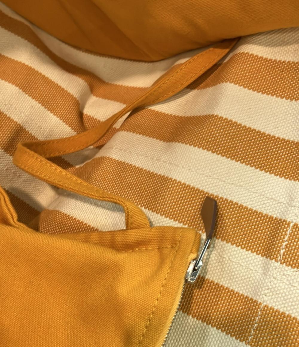 HERMES トートバッグ キャンバス ストライプ カンヌMM レディース エルメス