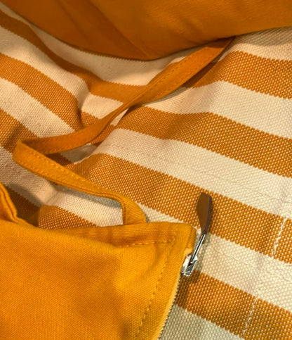 HERMES トートバッグ キャンバス ストライプ カンヌMM レディース エルメス