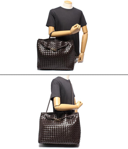 ボッテガ・ヴェネタ 2wa ハンドバッグ ショルダー トートバッグ 肩掛け 斜め掛け アンディアーモ ラージ イントレチャート レディース BOTTEGA VENETA