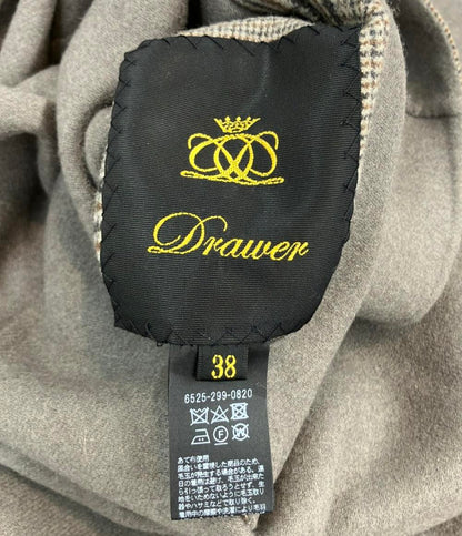 Drawer グレンチェックケヌキリバーシブルコート 6525-299-0820 レディース SIZE 38 (S) ドゥロワー