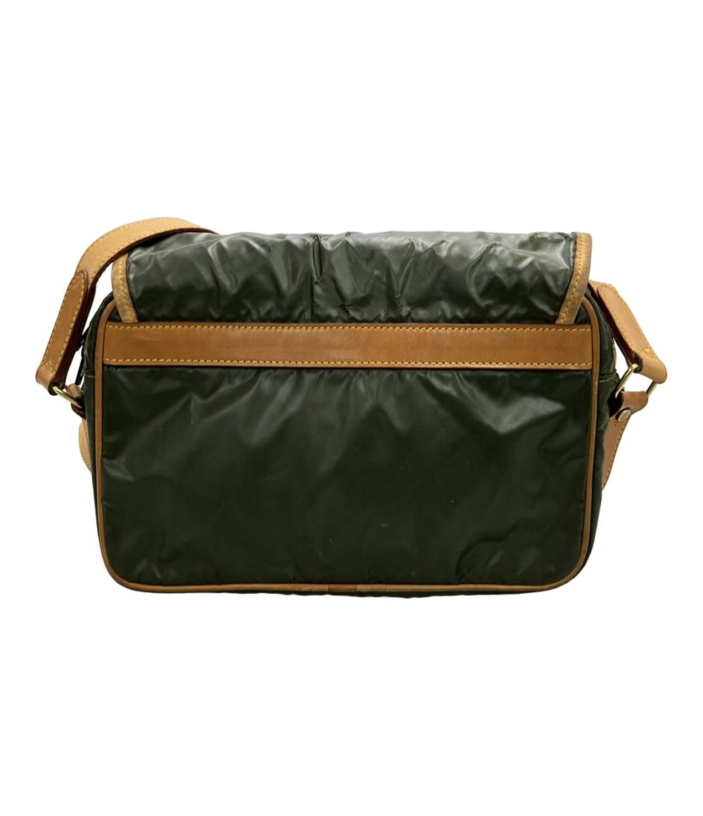 訳あり ハンティングワールド ショルダーバッグ 斜め掛け バチュークロス ヌメ革 メンズ HUNTING WORLD