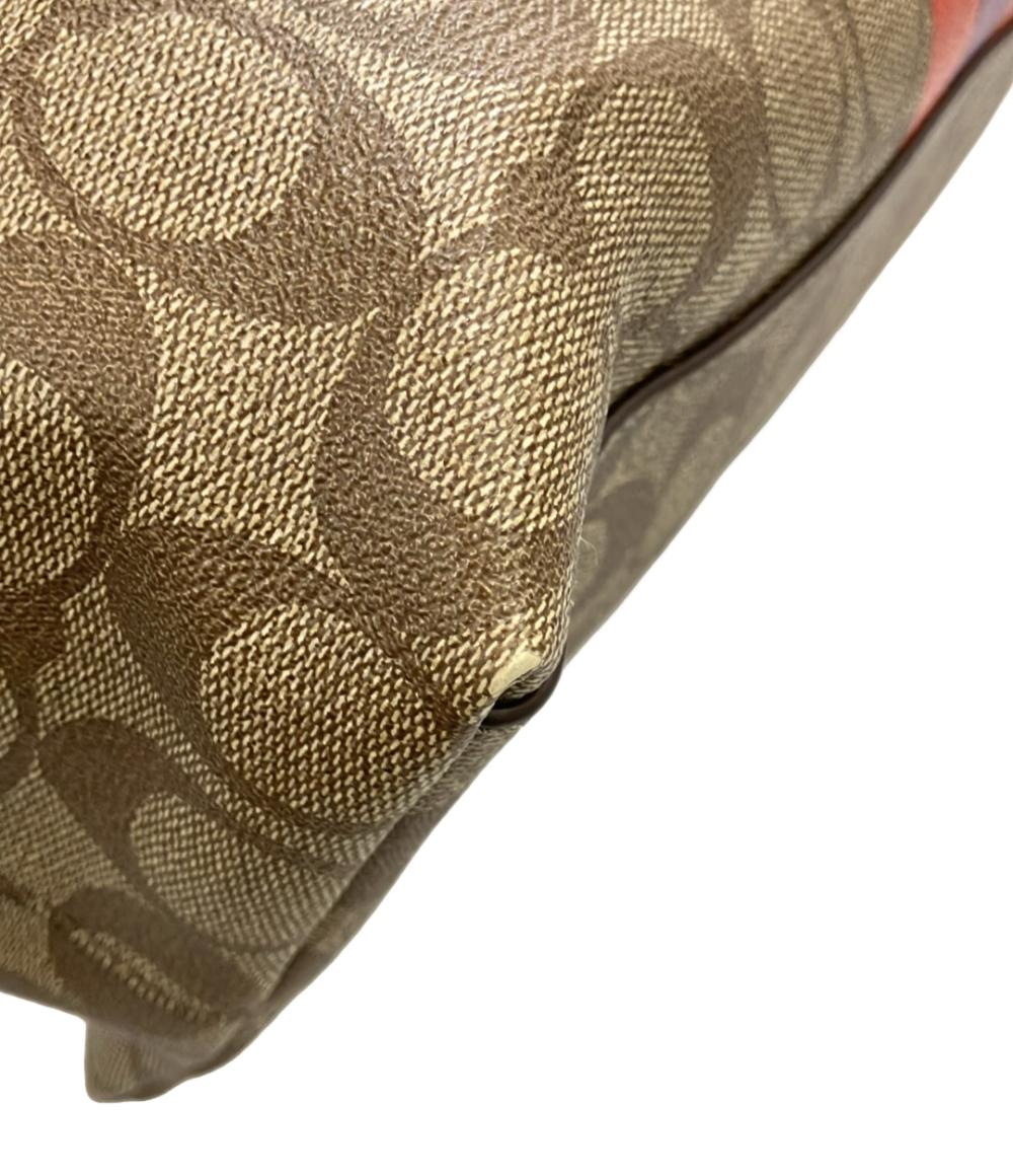 COACH トートバッグ PVC キャンバス レザー シグネチャー F38405 レディース コーチ