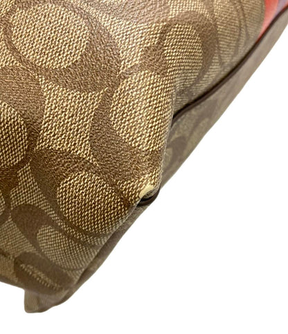 COACH トートバッグ PVC キャンバス レザー シグネチャー F38405 レディース コーチ