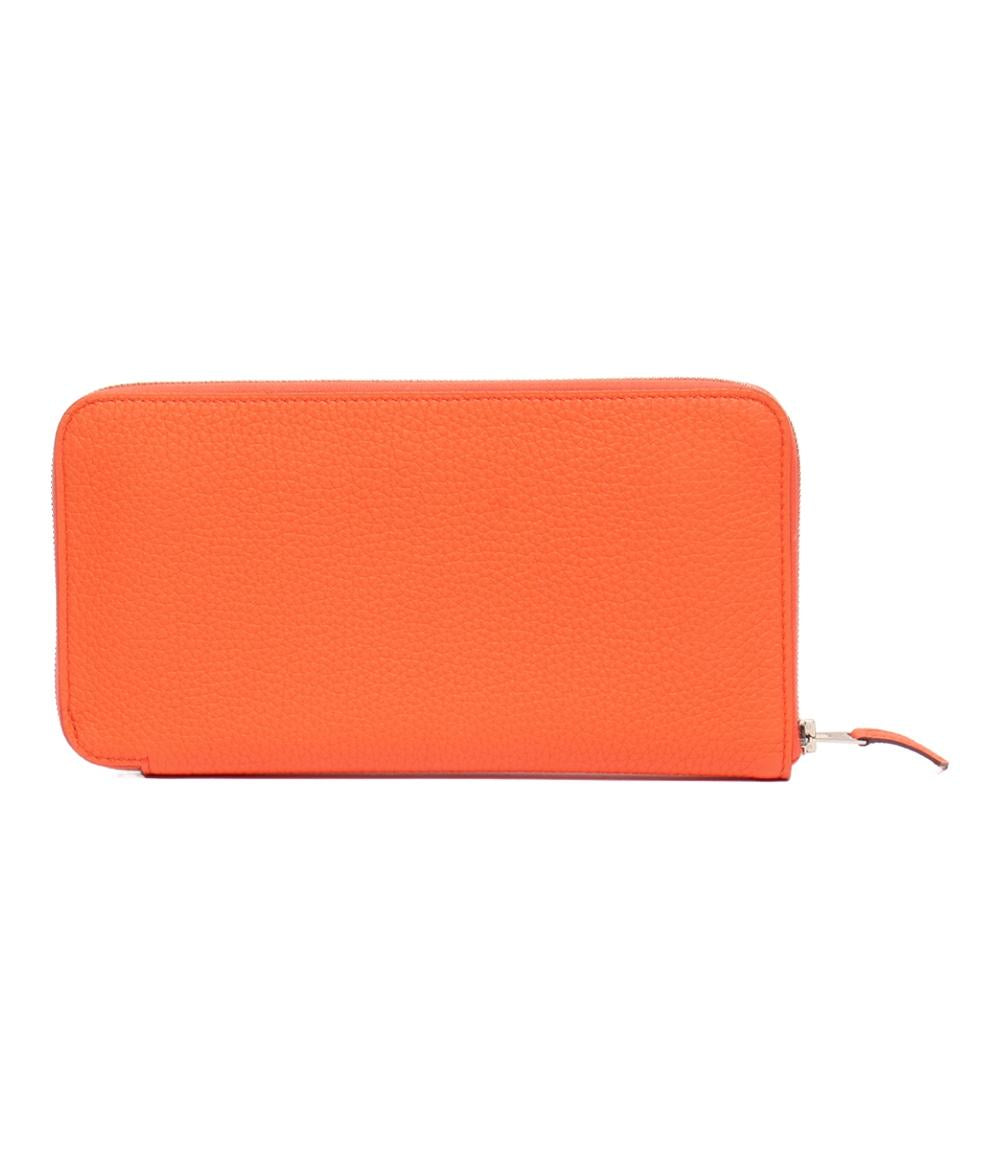美品 HERMES ラウンドファスナー長財布 X刻印 シルバー金具 アザップロング クラシック レディース エルメス