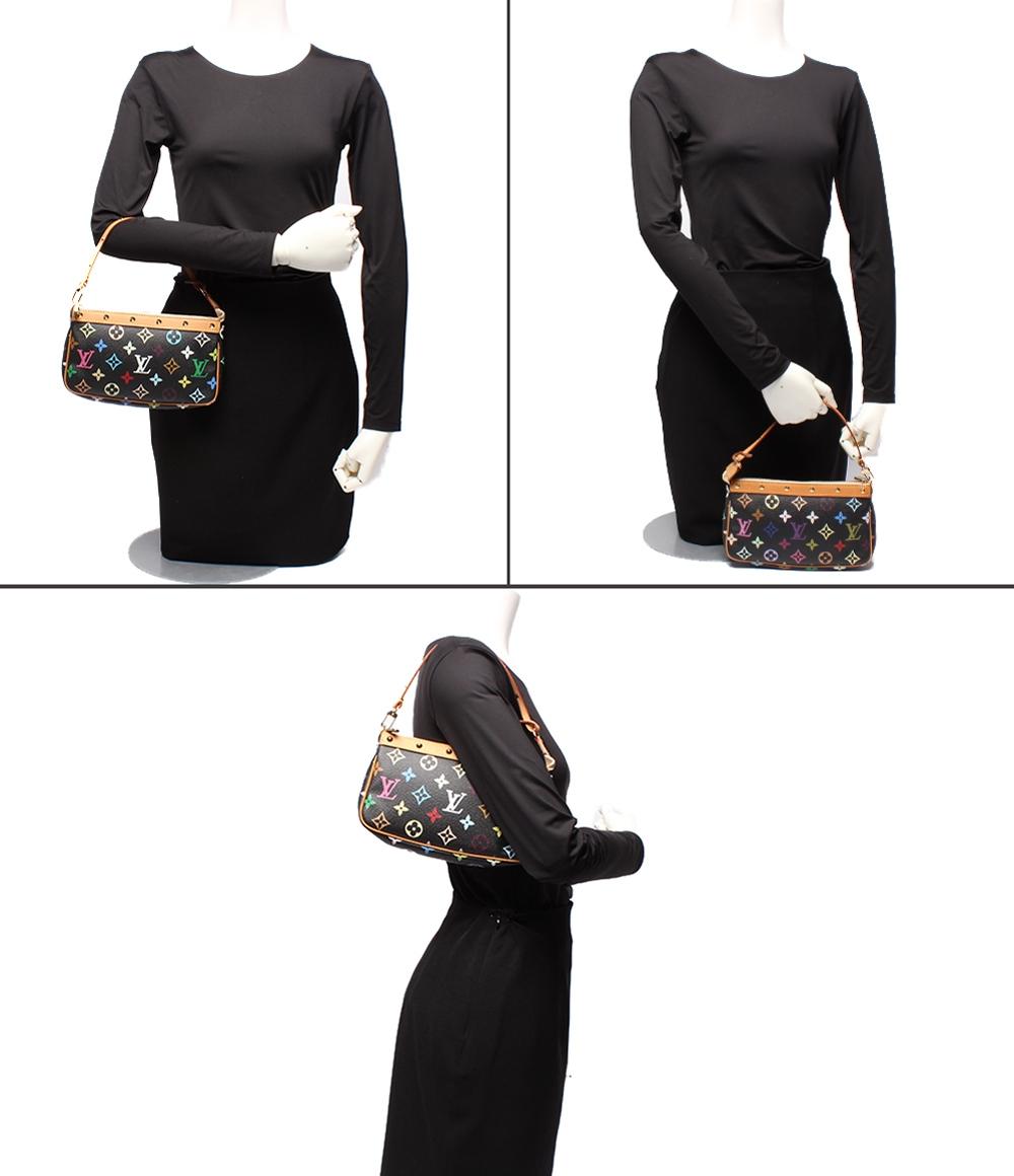 【美品】ルイ・ヴィトン アクセソワール マルチカラー ショルダーバッグ 黒 本革 ルイ・ヴィトン アクセサリーポーチ ハンドバッグ ショルダーバッグ