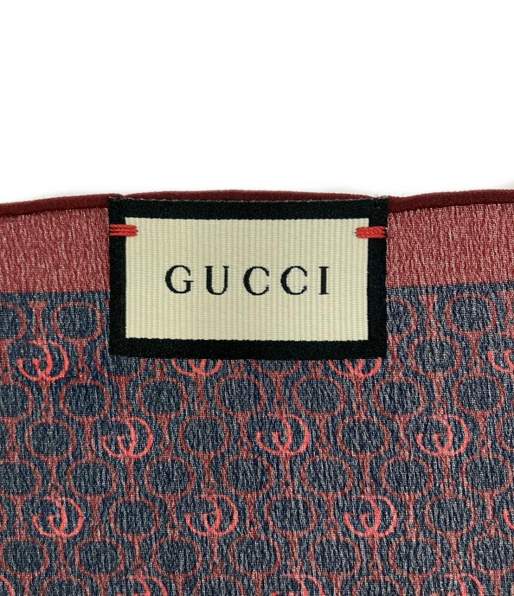 美品 GUCCI ポケットチーフ ハンカチ シルク100% メンズ グッチ