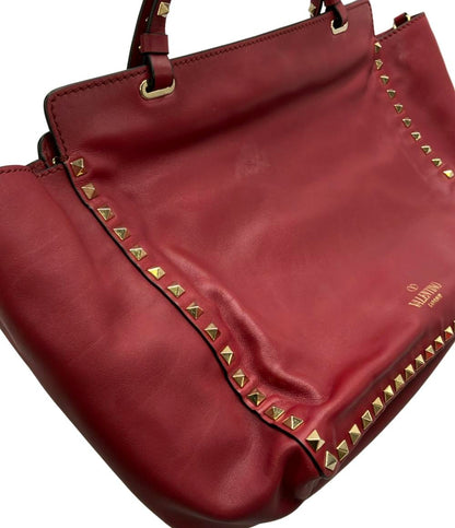 ヴァレンティノ 2WAY トートバッグ ショルダーバッグ 肩掛け ガラヴァーニ ロックスタッズ レディース VALENTINO