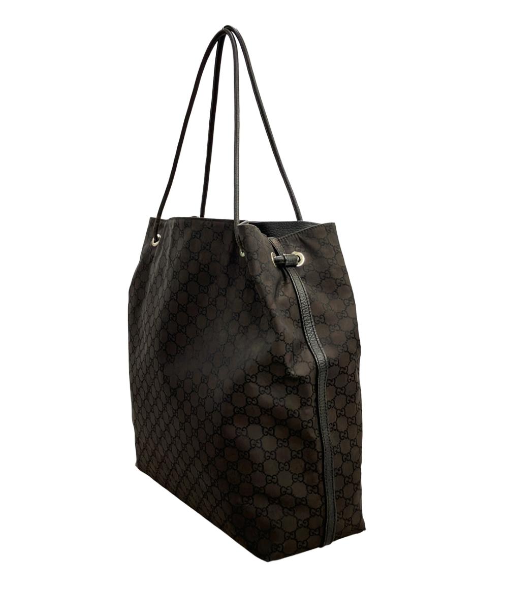 GUCCI グッチ　GG柄　トートバッグ　キャンバス　レザー GUCCI グッチGG柄 GGキャンバス×レザー トートバッグ ショルダーバッグ