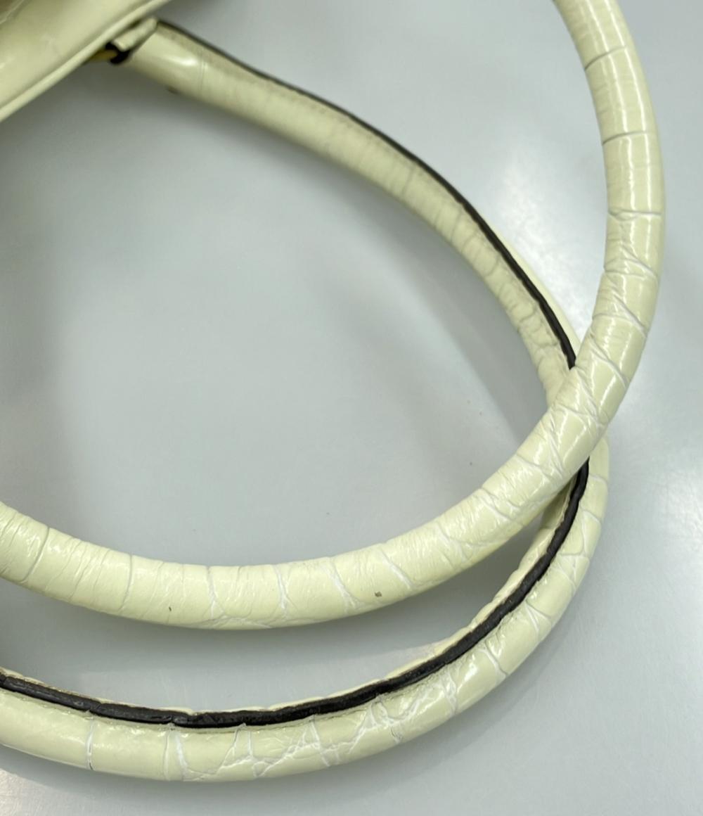 ジェイアンドエムデヴィッドソン クロコ型押しレザーショルダーバッグ 肩掛け レディース J&M Davidson