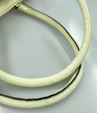 ジェイアンドエムデヴィッドソン クロコ型押しレザーショルダーバッグ 肩掛け レディース J&M Davidson