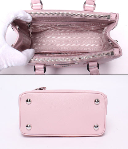美品 PRADA 2WAY ハンドバッグ ショルダーバッグ 肩掛け 斜め掛け ミニバッグ サフィアーノ ガレリア 1BA906 レディース プラダ