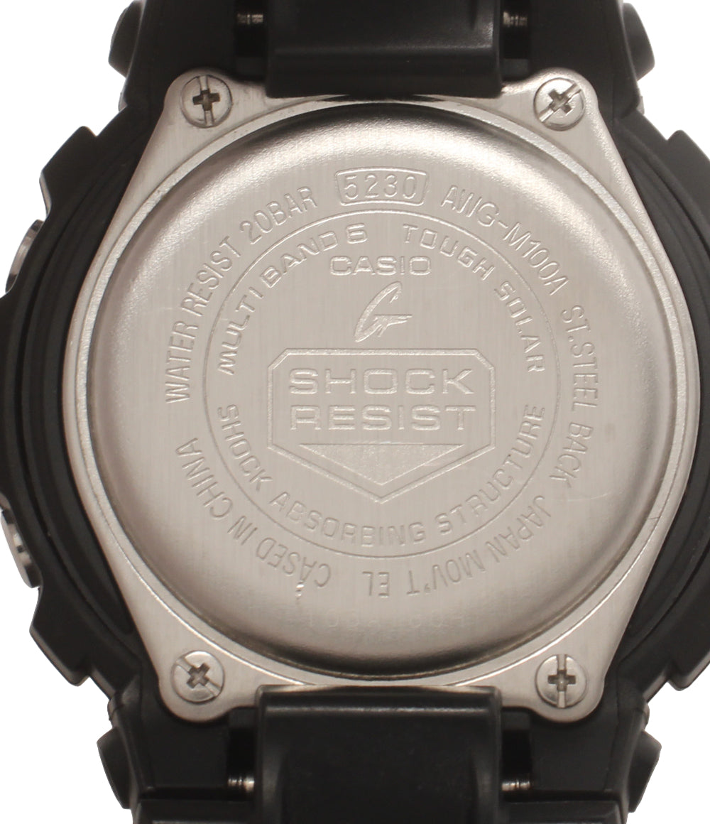 CASIO 腕時計 MULTIBAND6 G-SHOCK ソーラー ブラック AWG-M100A メンズ カシオ