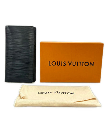 ルイ・ヴィトン 二つ折り長財布 イニシャル刻印あり ポルトフォイユブラザ エピ M60622 メンズ LOUIS VUITTON