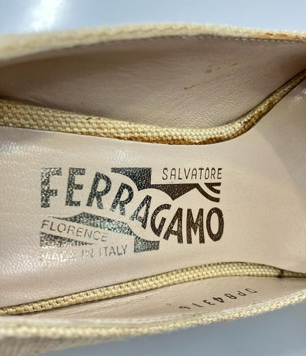 Salvatore Ferragamo ウェッジソールパンプス エスパドリーユ ヴァラ レディース SIZE 6 (23.5cm) サルヴァトーレフェラガモ
