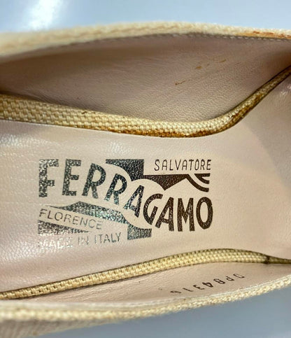 Salvatore Ferragamo ウェッジソールパンプス エスパドリーユ ヴァラ レディース SIZE 6 (23.5cm) サルヴァトーレフェラガモ