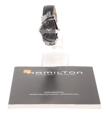 HAMILTON 腕時計 ベンチュラ クオーツ ブラック H244112 メンズ ハミルトン