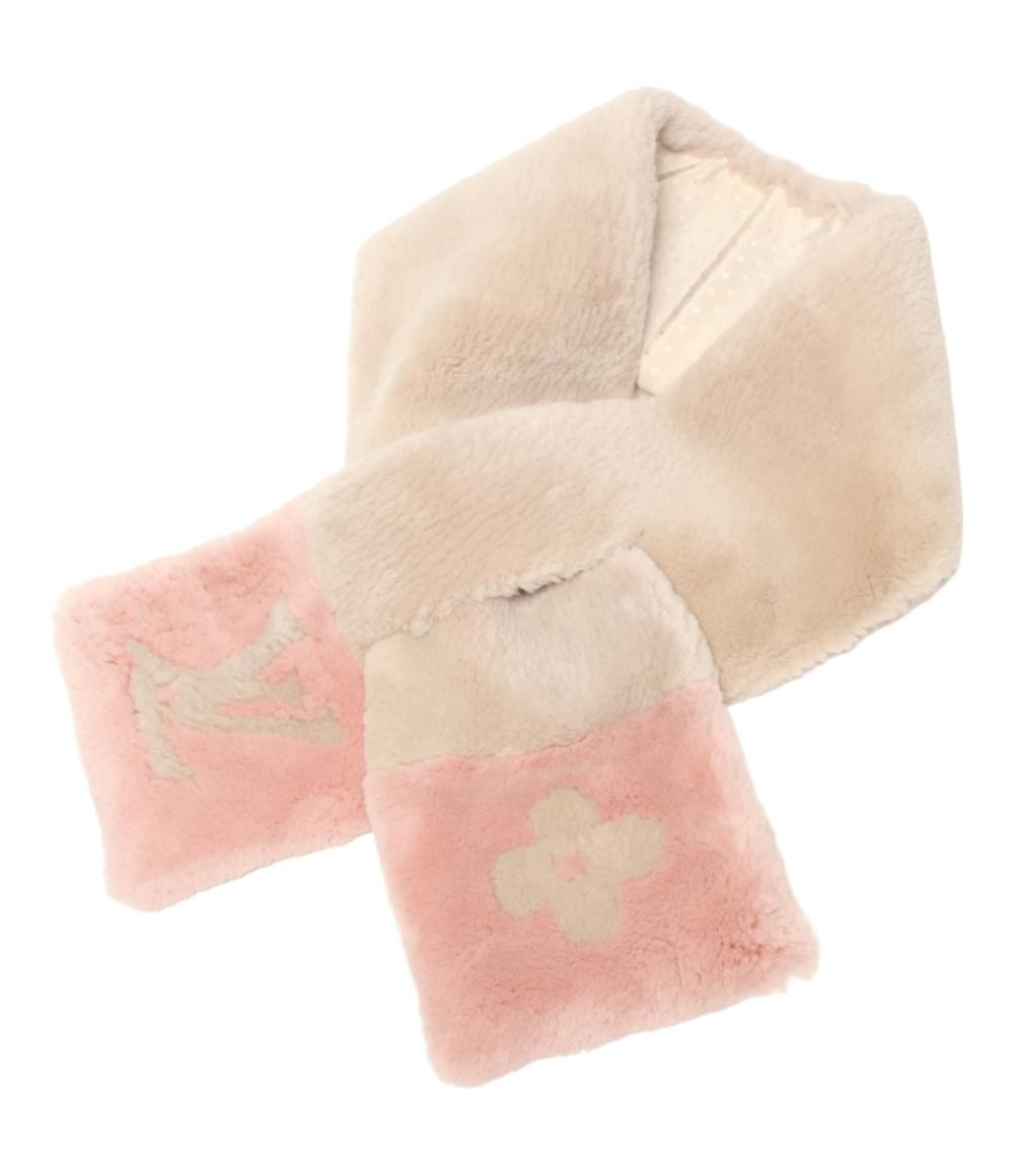 美品 ルイ・ヴィトン マフラー エシャルプ LV インザシティ M70873 レディース LOUIS VUITTON