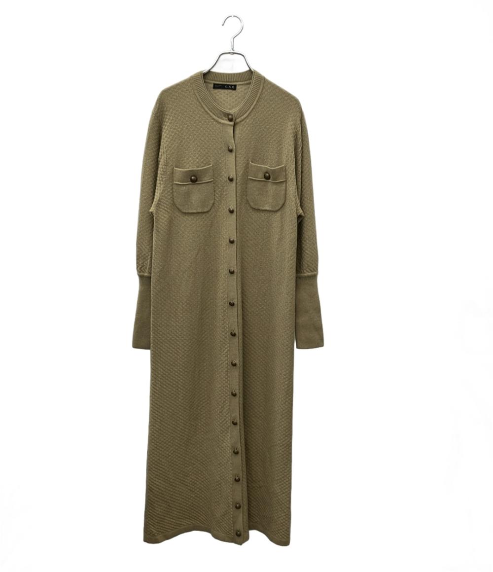 Curensology 長袖ワンピース ニット オークル CL209135ER-00 レディース SIZE F (M) カレンソロジー