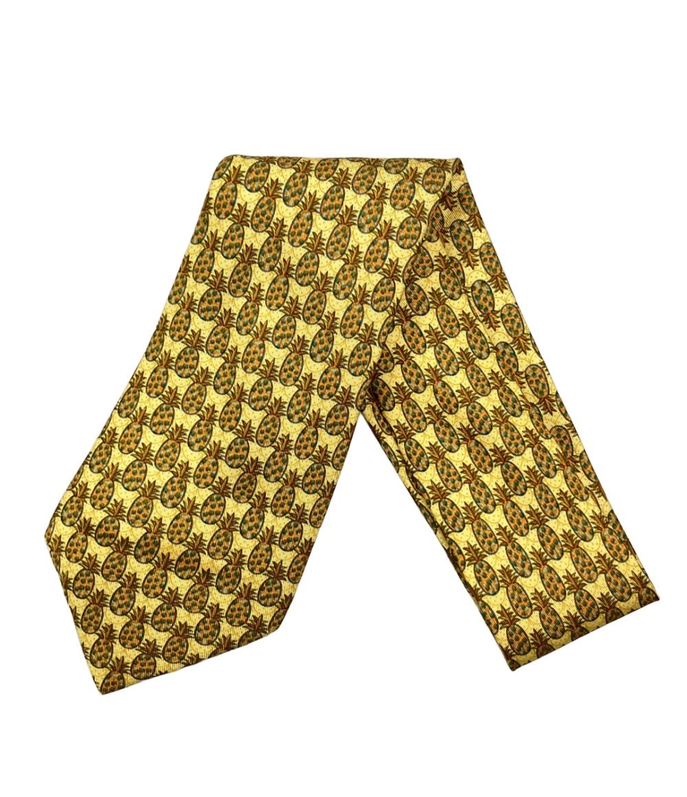 HERMES ネクタイ シルク100% メンズ エルメス